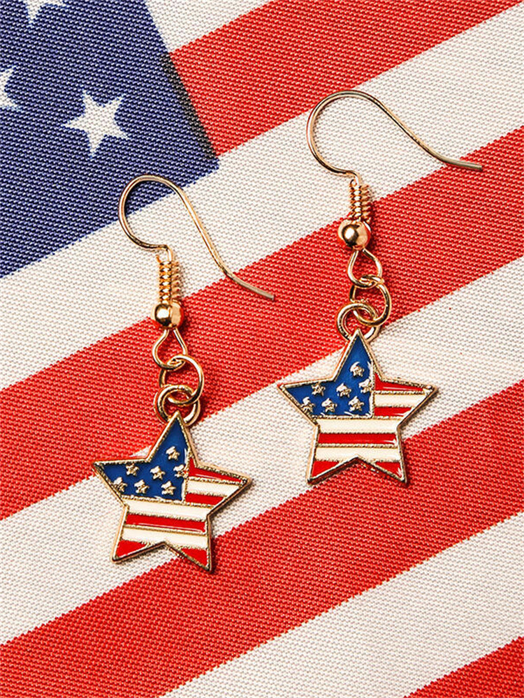 Independence Day Flag Inspired Earrings