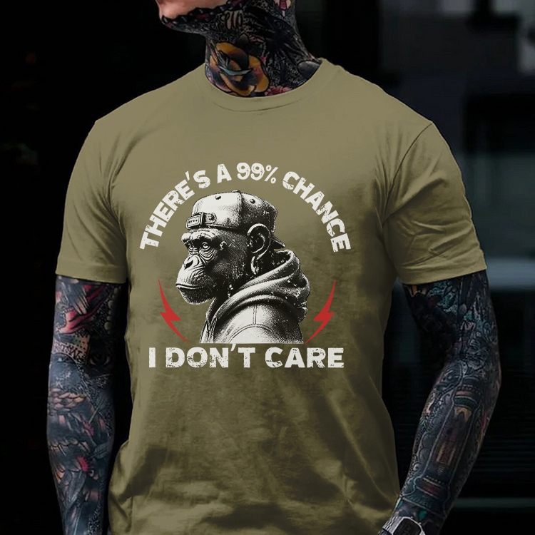 There's A 99% Chance I Don't Care Printed Men's T-shirt