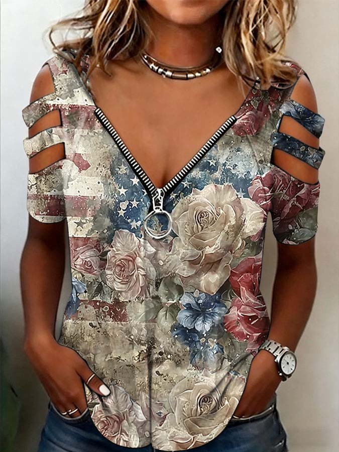 Women'S Independence Day 250Th Anniversary Printed Top