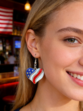 American Flag Elements Independence Day Festival Earrings
