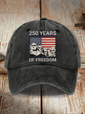 250Th Anniversary Washed Cotton Duckbill Cap For Both Men And Women