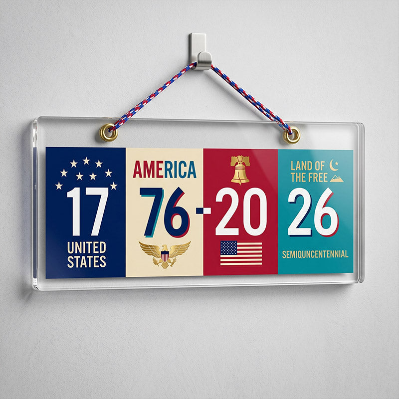"America 250th Anniversary" Acrylic Ornament — 1776–2026 Patriotic Theme