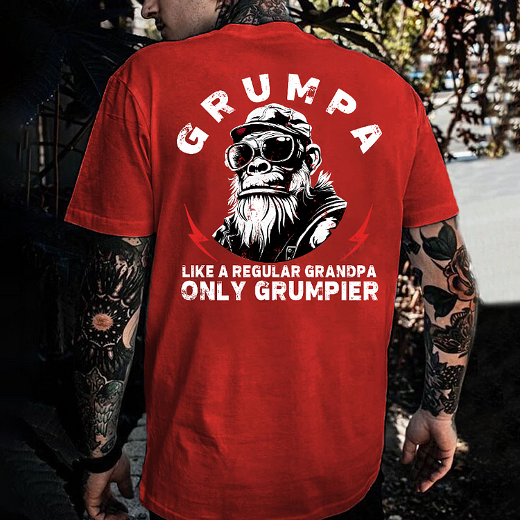 Grumpa Like A Regular Grandpa Only Grumpier Monkey T-shirt