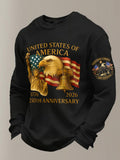 Men's Casual 250Th Anniversary Printed Hoodie