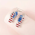 Independence Day Flag Slipper Earrings