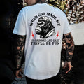 When God Made Me He Grinned And Said This'll Be Fun Printed Men's T-shirt