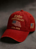 Men'S Leisure Personalized American 250Th Anniversary Printed Hat
