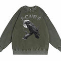 F-Caw-F Crow Cotton Washed Long Sleeve Sweatshirt/Shirt