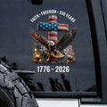 Faith Freedom USA Eagle Cross Decal – 250th Anniversary 1776-2026 Sticker for Car Window