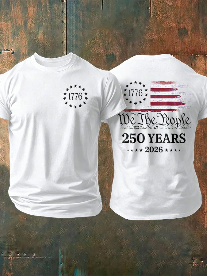 Men'S Round Neck Printed T-Shirt