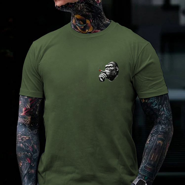 Whiskey Goes In Wisdom Comes Out Monkey T-shirt