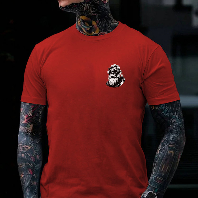 I'm A Grumpy Old Man My Level Of Sarcasm Depends On Your Level Of Stupidity Monkey T-shirt