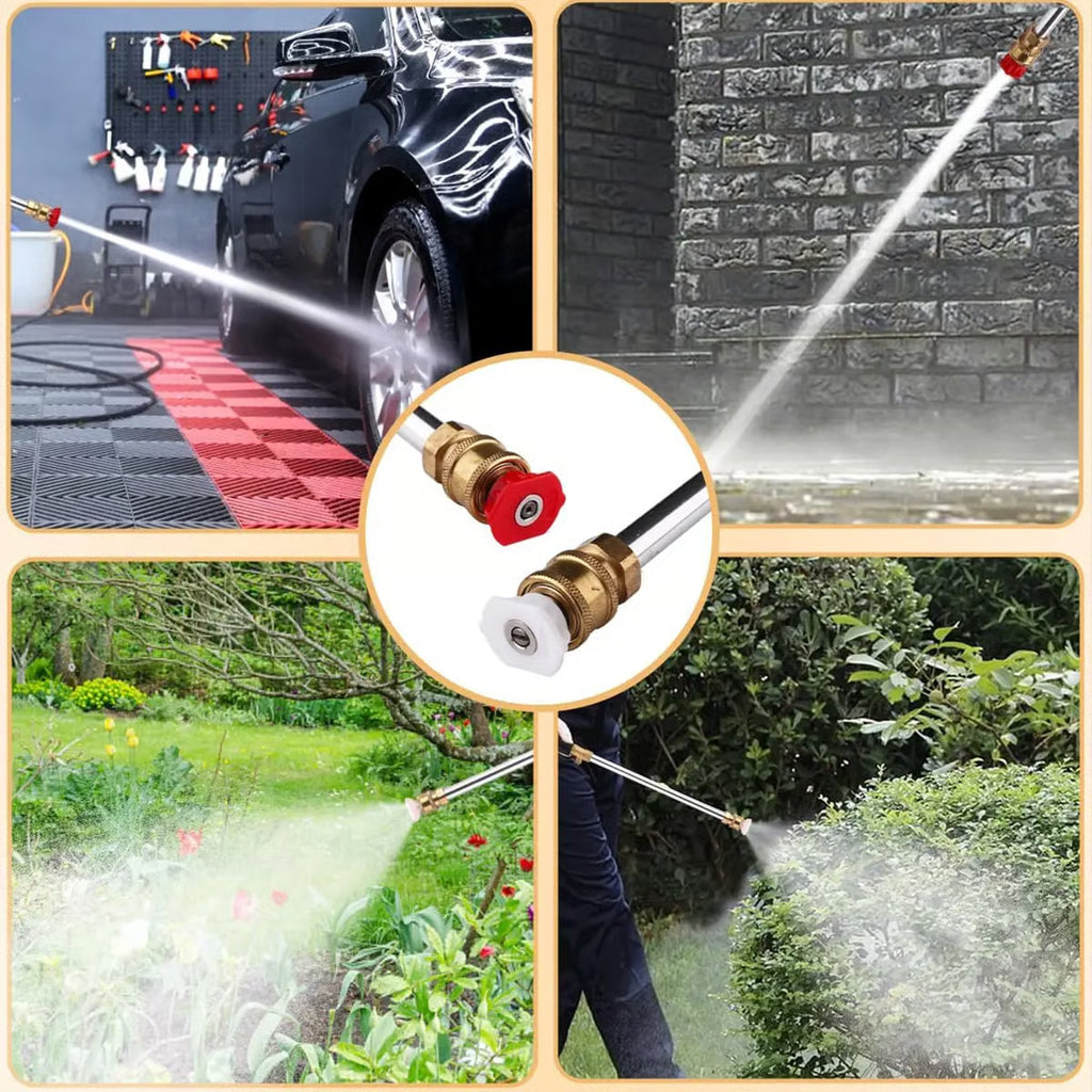 Garden Hose Nozzle High-Pressure Washer with 3 High-Pressure Nozzles