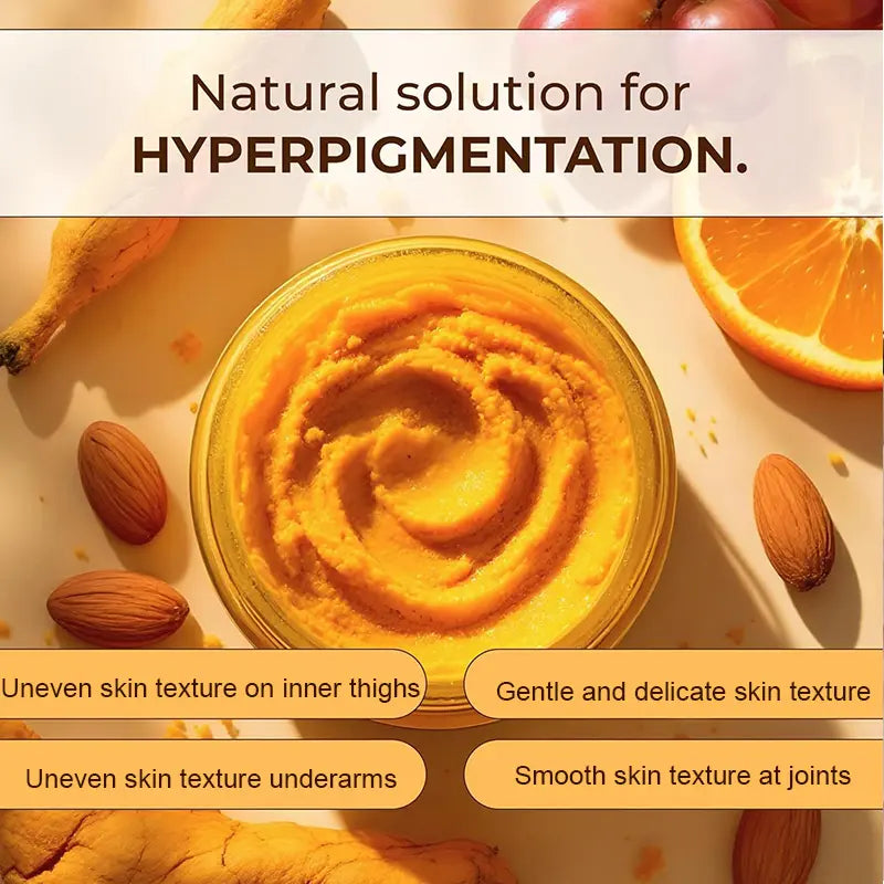 Turmeric Nourishing Scrub 280g-Infused with natural turmeric extract and moisturizing ingredients. Gently exfoliates while deeply hydrating the skin, leaving it smooth, supple, and radiant.