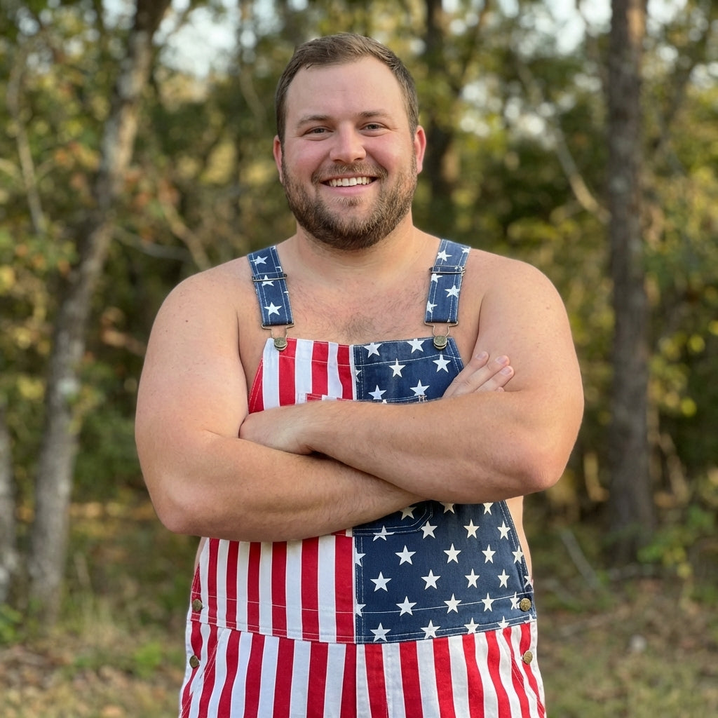 American Flag Overalls for July 4th & America 250 Celebrations