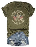 Women'S Retro American Independence Day 250Th Anniversary Edition Short Sleeve Printed T-Shirt