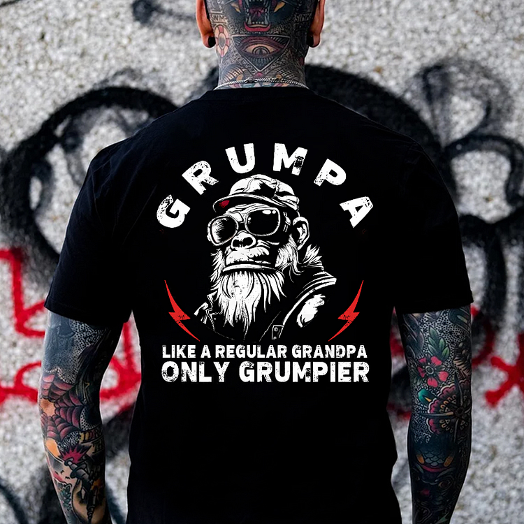 Grumpa Like A Regular Grandpa Only Grumpier Monkey T-shirt