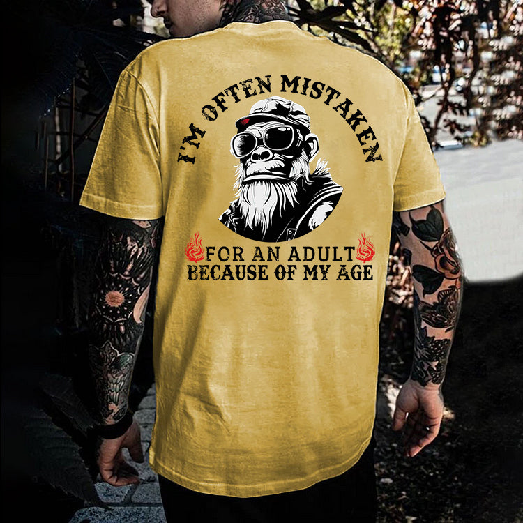 I'm Often Mistaken For An Adult Because Of My Age Printed Men's T-shirt