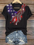 Women's 250th Anniversary National Flag Print Casual T-Shirt
