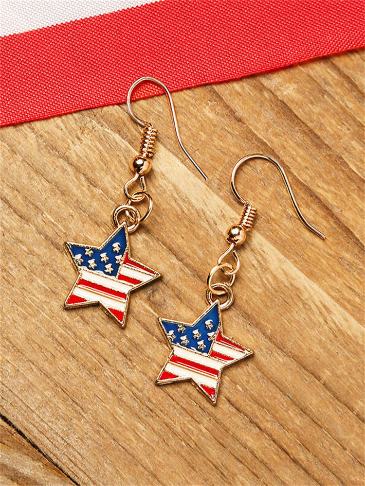 Independence Day Flag Inspired Earrings