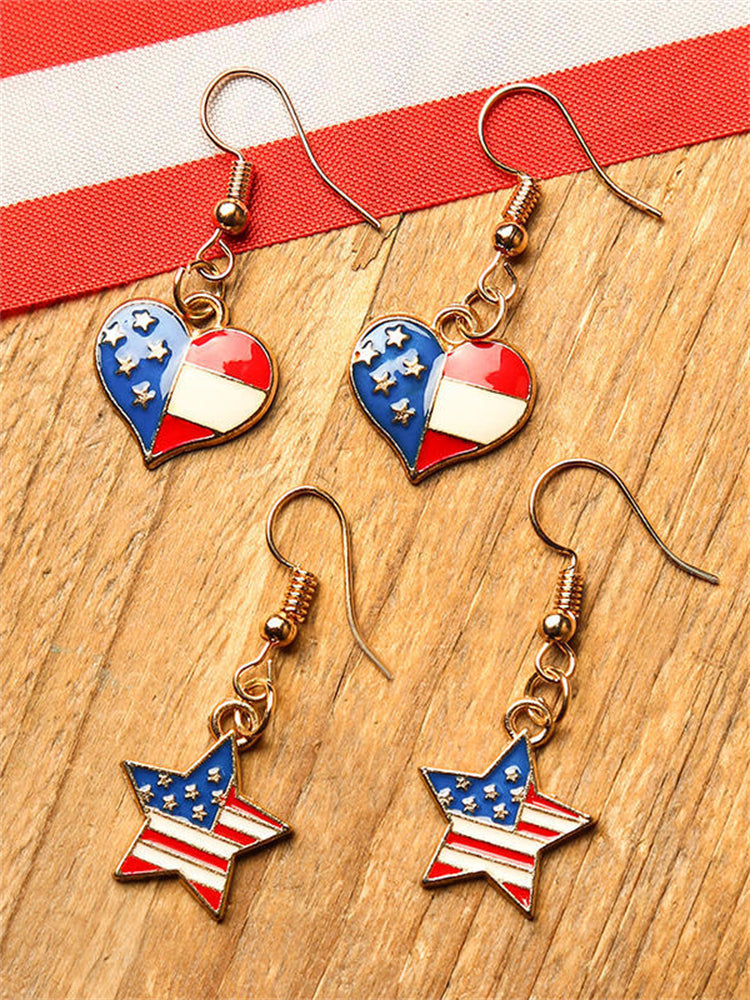 Independence Day Flag Inspired Earrings