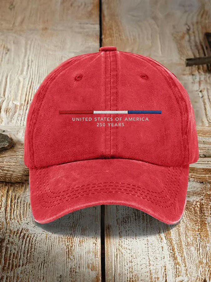 Neutral retro American Independence Day printed casual baseball cap