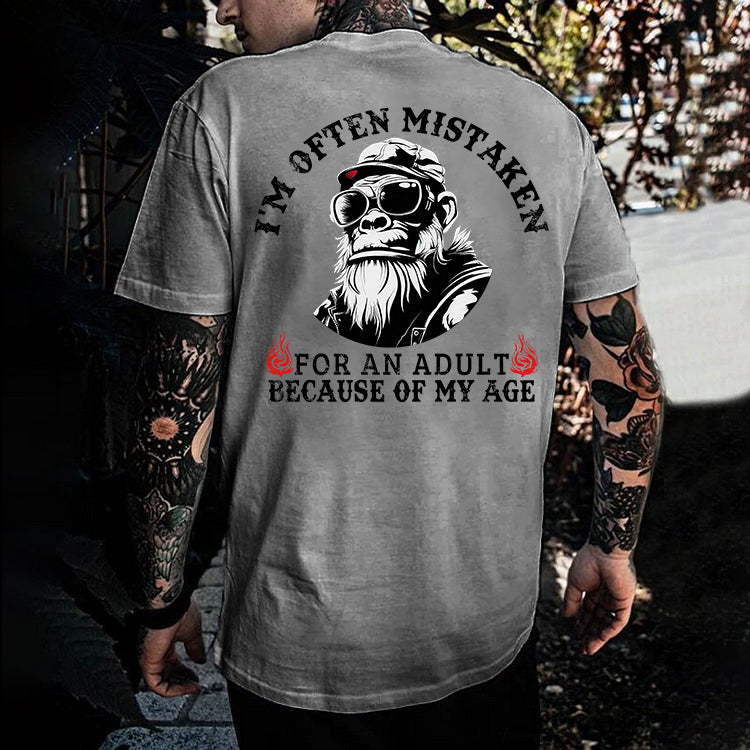 I'm Often Mistaken For An Adult Because Of My Age Printed Men's T-shirt