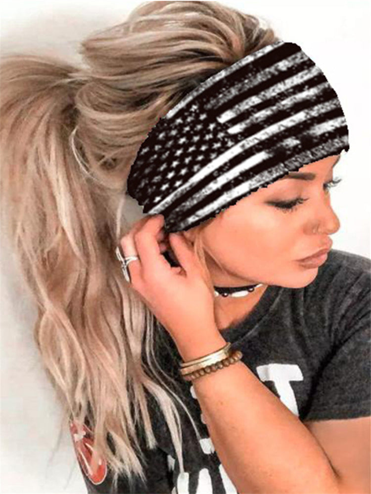 Flag Inspired Graphic Elastic Headband
