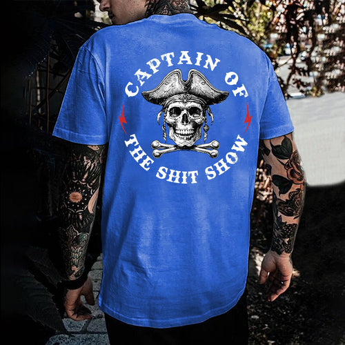 Captain Of The Shit Show  Printed Men's T-shirt