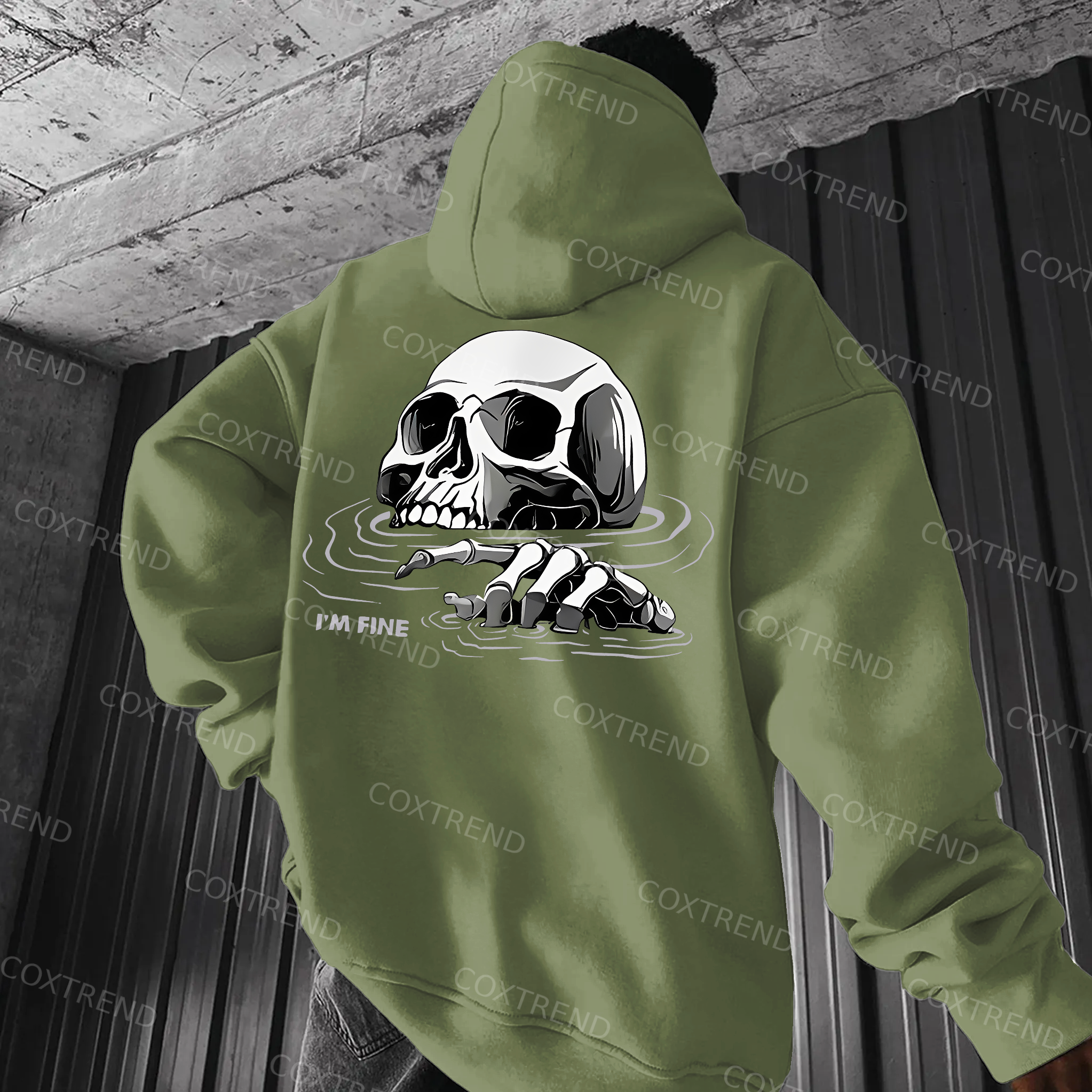 I'm Fine Printed Men's Hoodie