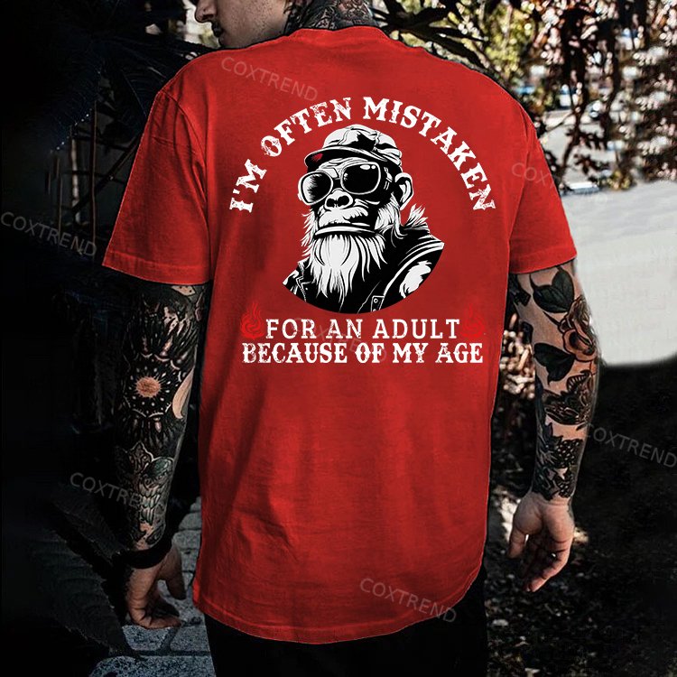 I'm Often Mistaken For An Adult Because Of My Age Printed Men's T-shirt