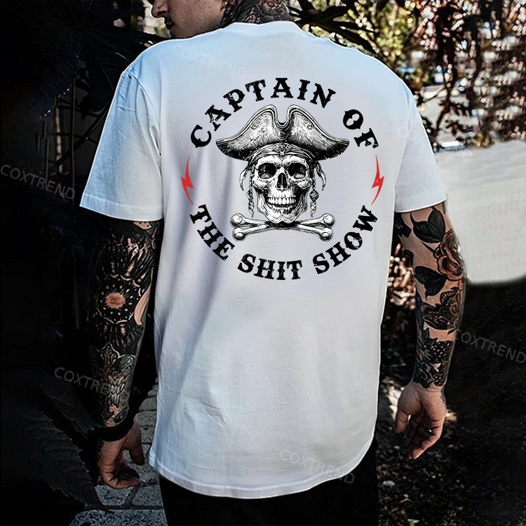 Captain Of The Shit Show  Printed Men's T-shirt