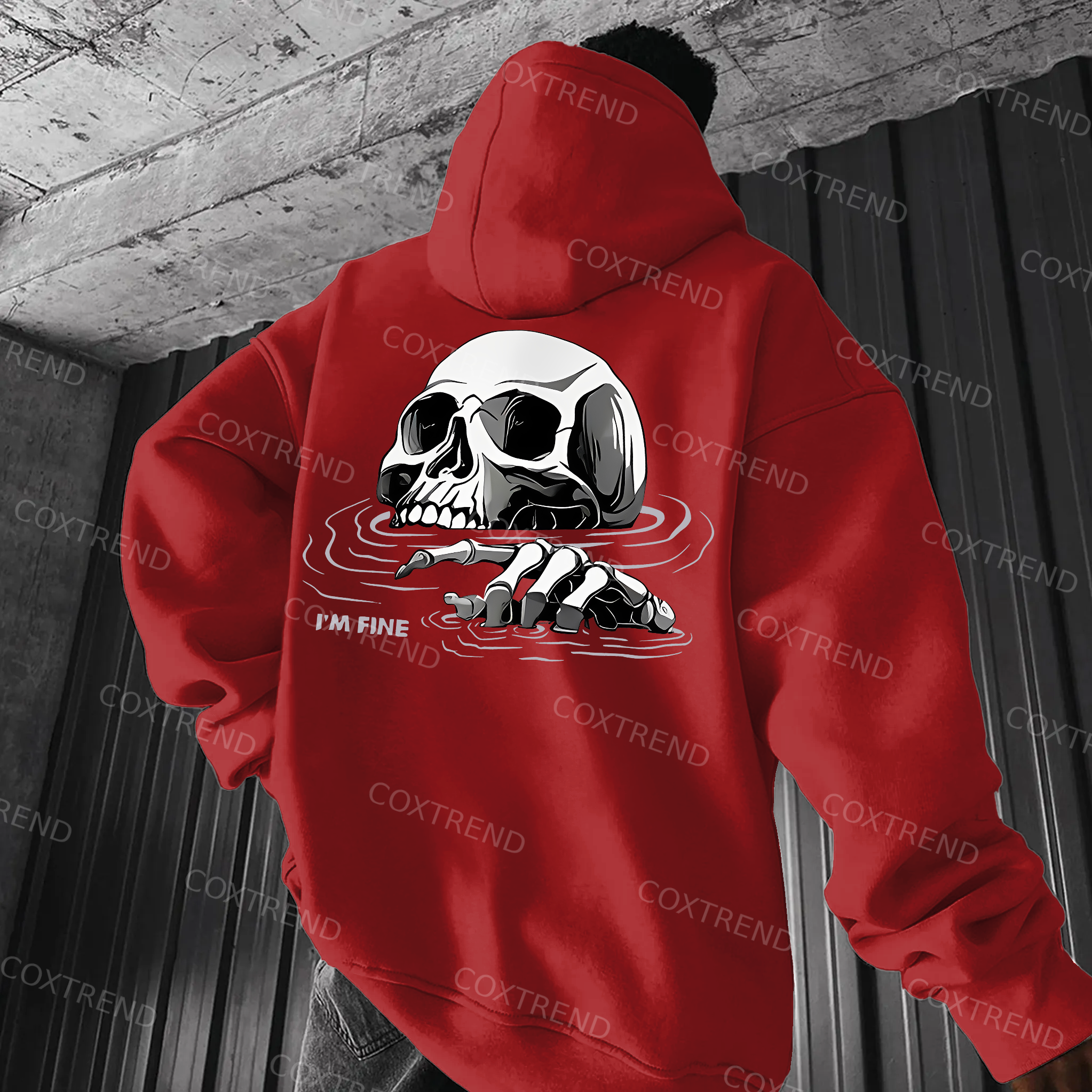 I'm Fine Printed Men's Hoodie