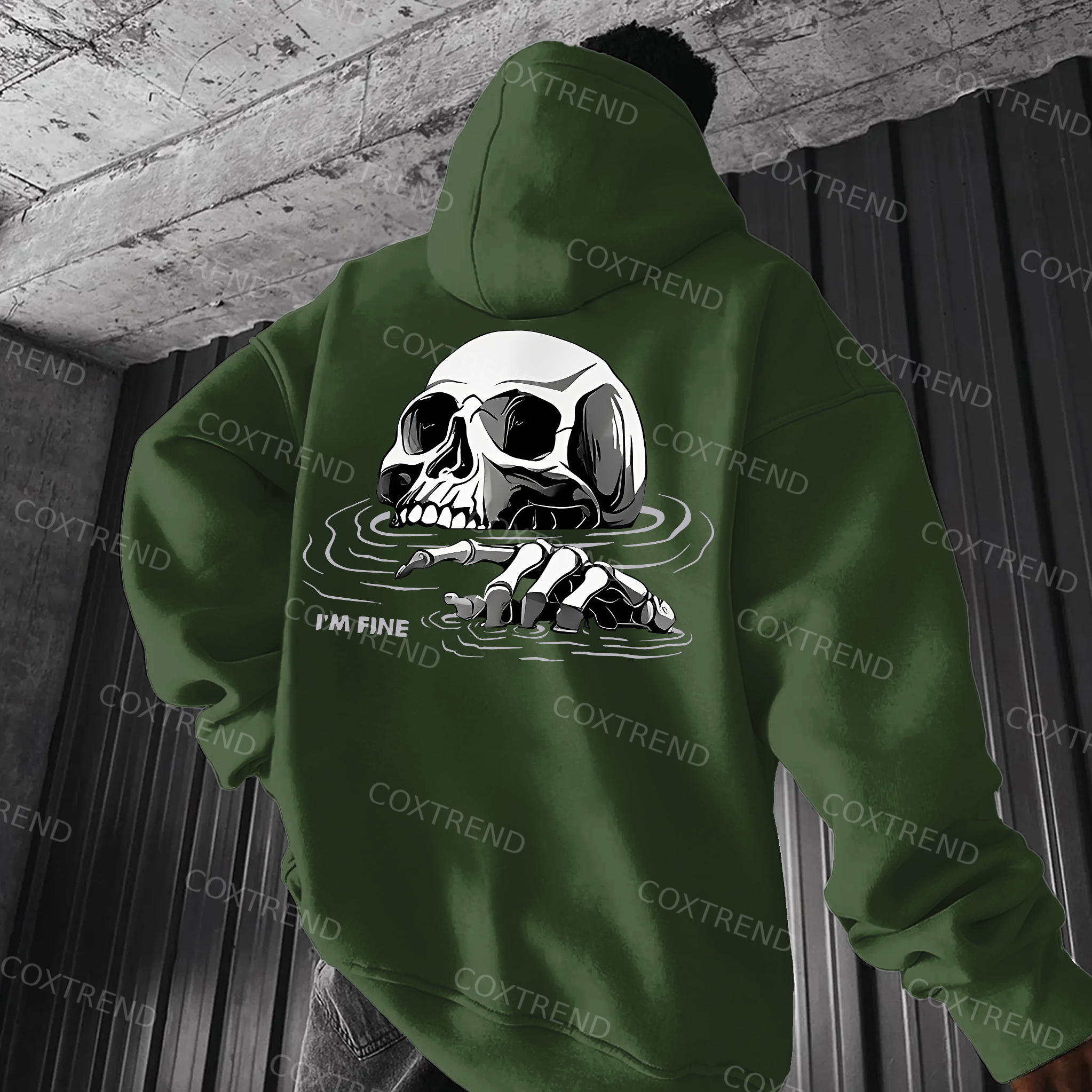 I'm Fine Printed Men's Hoodie
