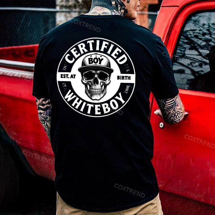 Certified Whiteboy Skull Printed Men's T-shirt