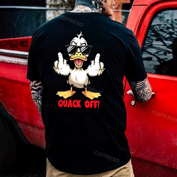 Quack Off Printed Men's T-shirt