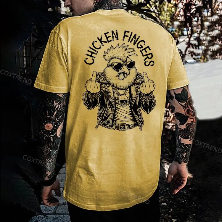 Chicken Fingers Printed Men's T-shirt