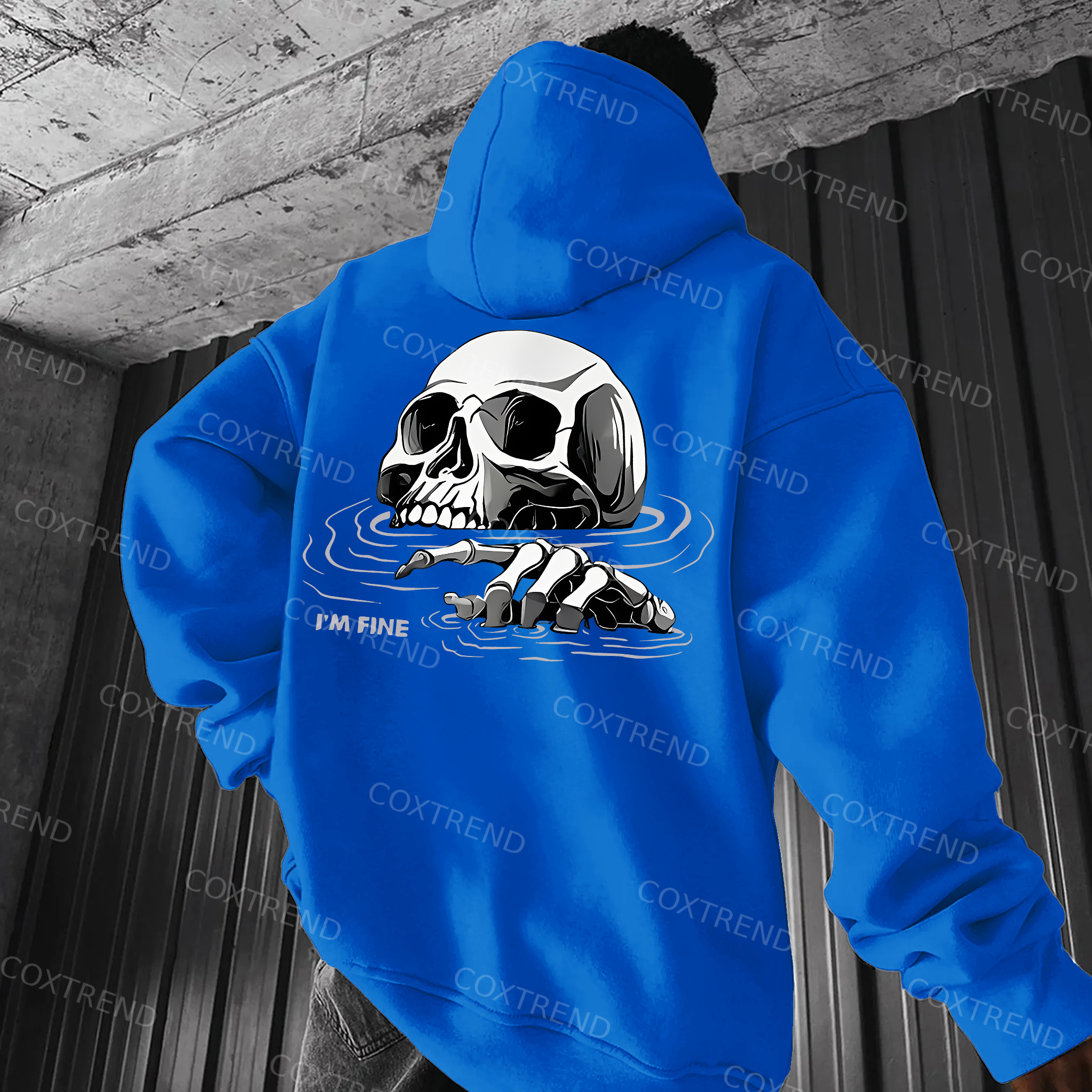 I'm Fine Printed Men's Hoodie