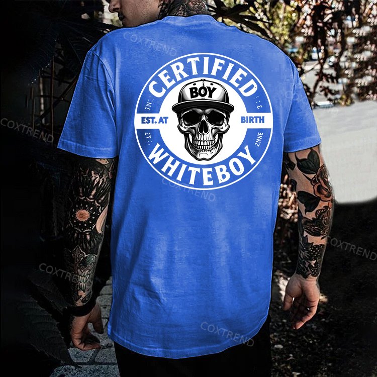Certified Whiteboy Skull Printed Men's T-shirt