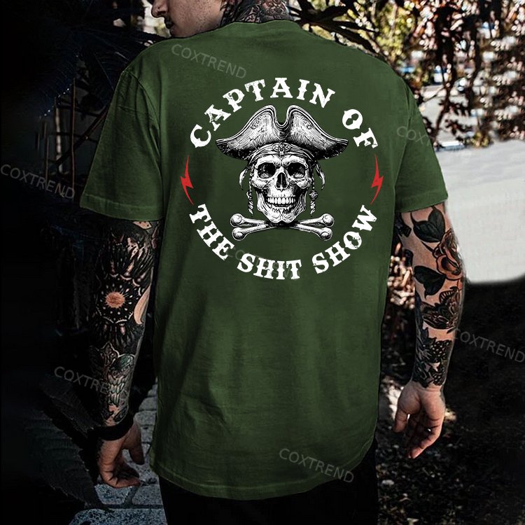 Captain Of The Shit Show  Printed Men's T-shirt