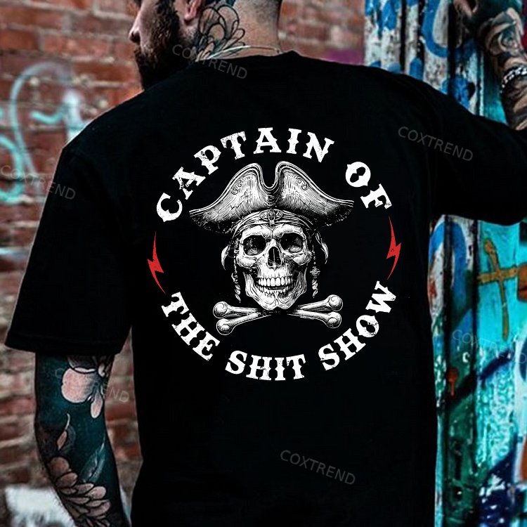 Captain Of The Shit Show  Printed Men's T-shirt