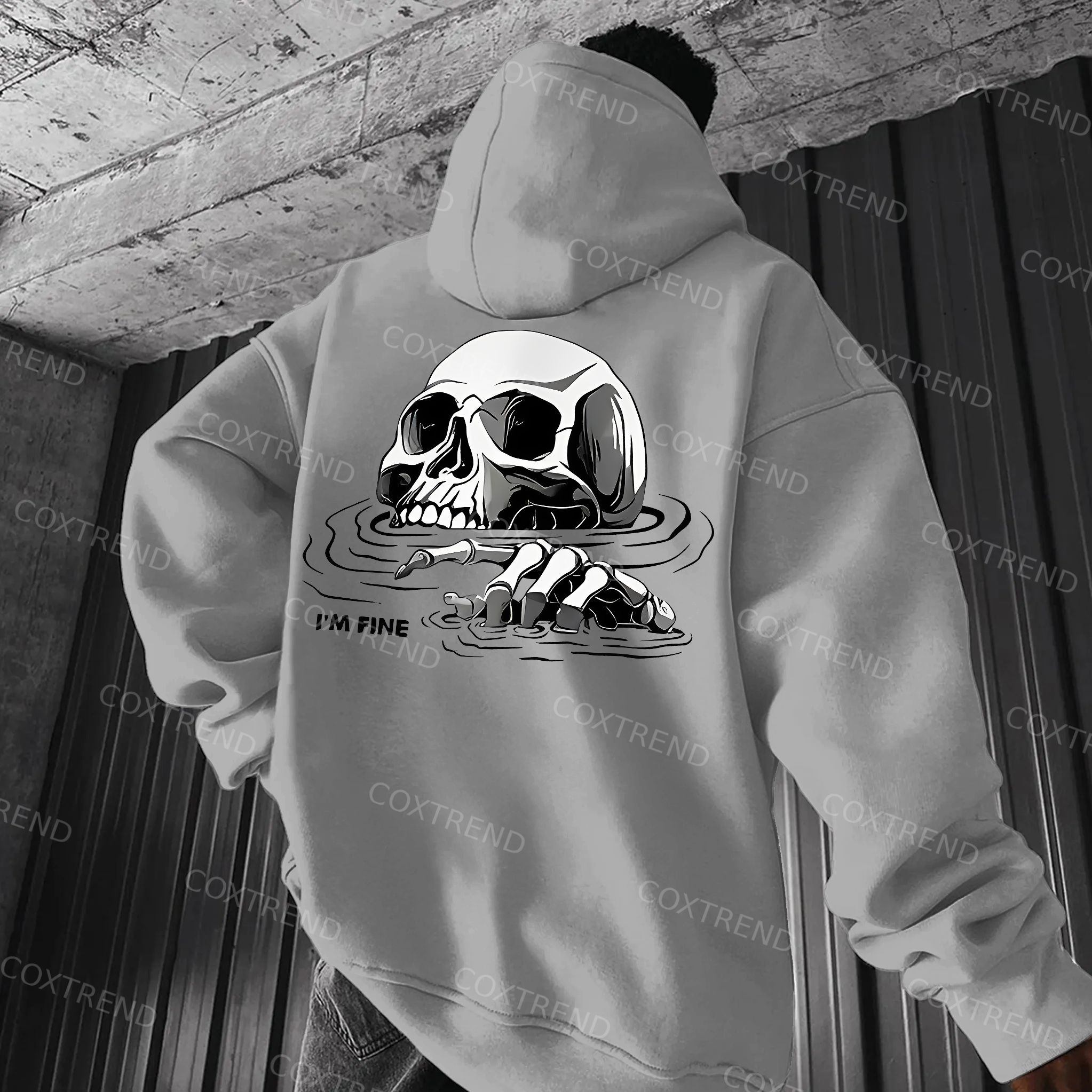 I'm Fine Printed Men's Hoodie