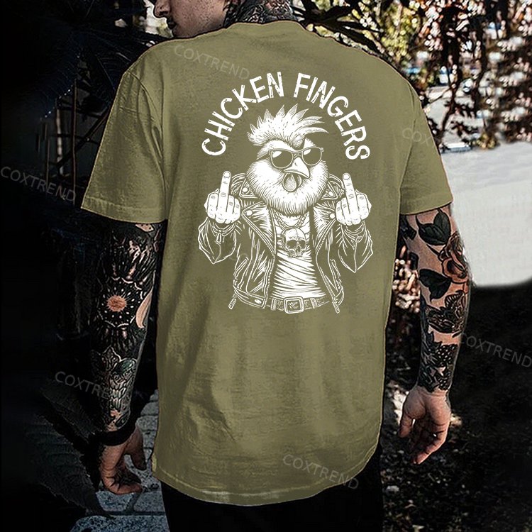Chicken Fingers Printed Men's T-shirt