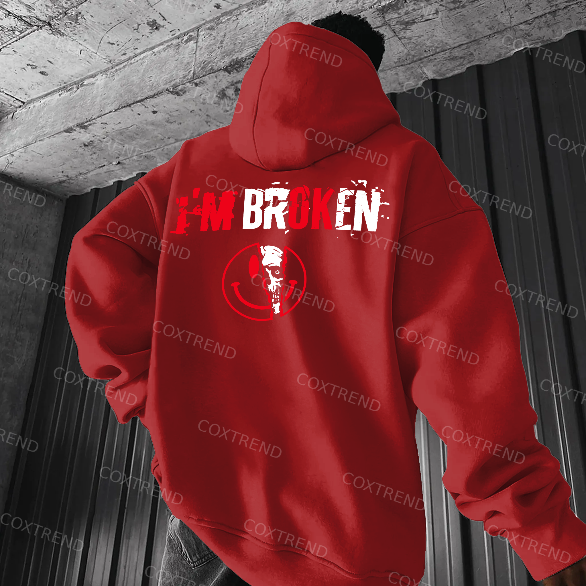 I'm Broken Printed Men's Hoodie