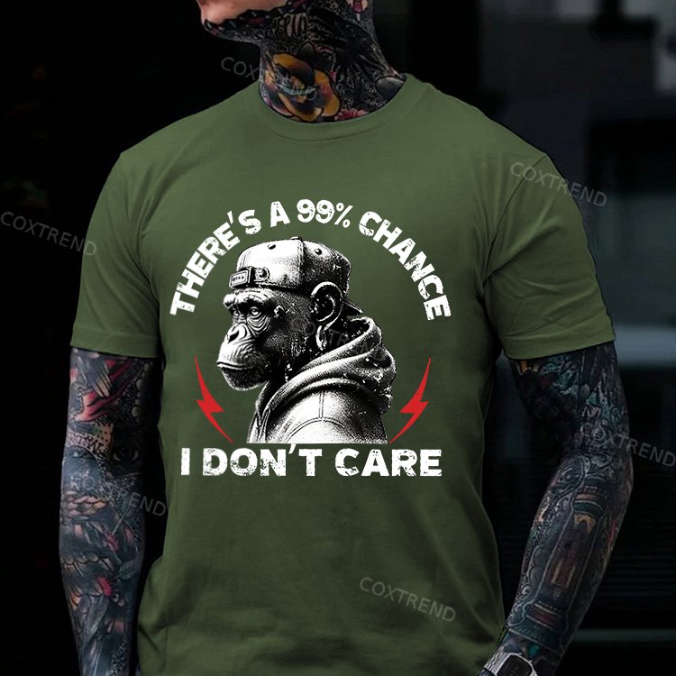 There's A 99% Chance I Don't Care Printed Men's T-shirt