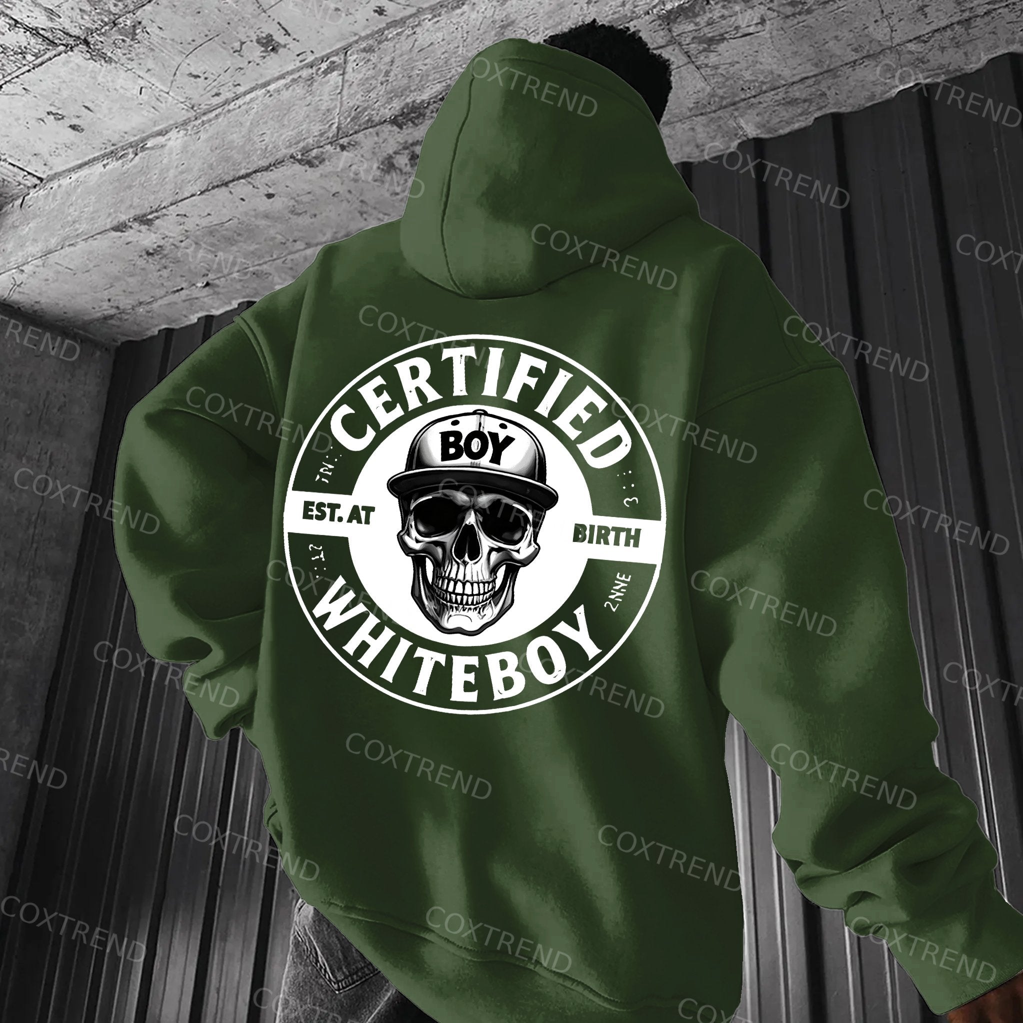 Certified Whiteboy Skull Printed Men's Hoodie