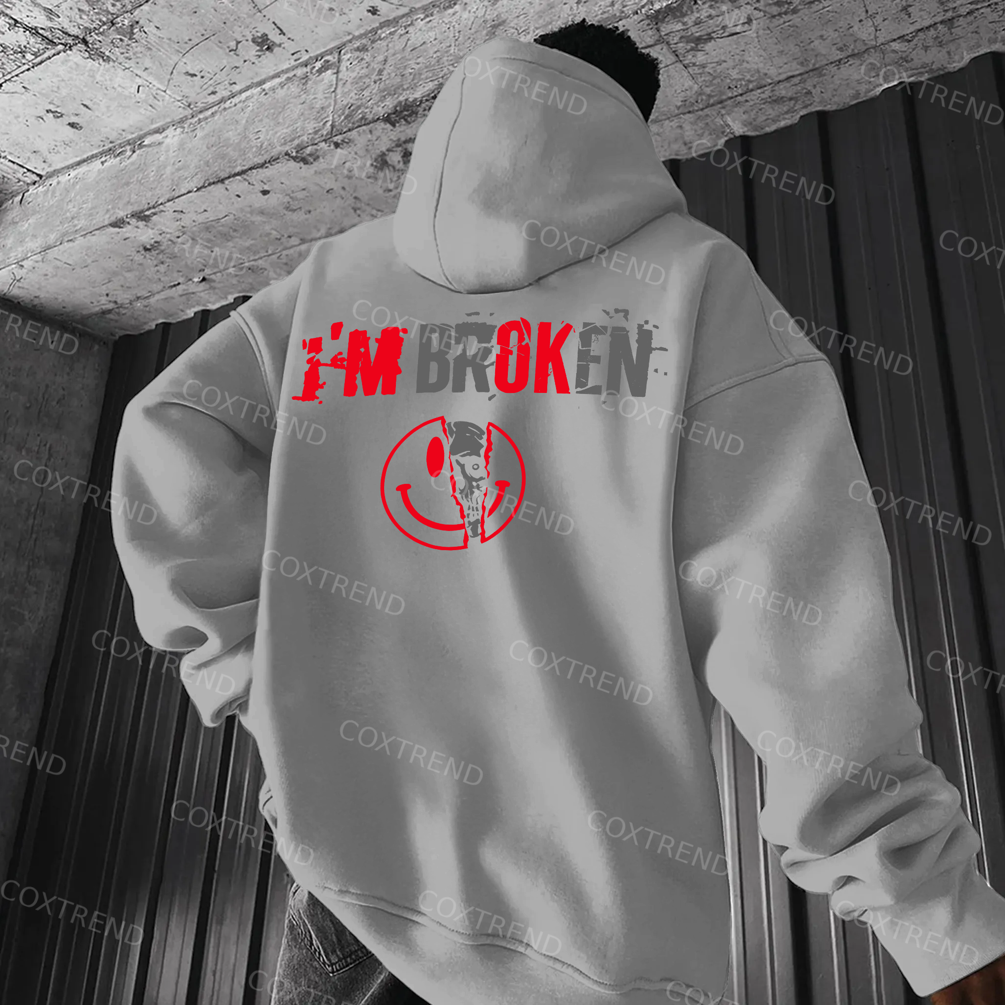 I'm Broken Printed Men's Hoodie