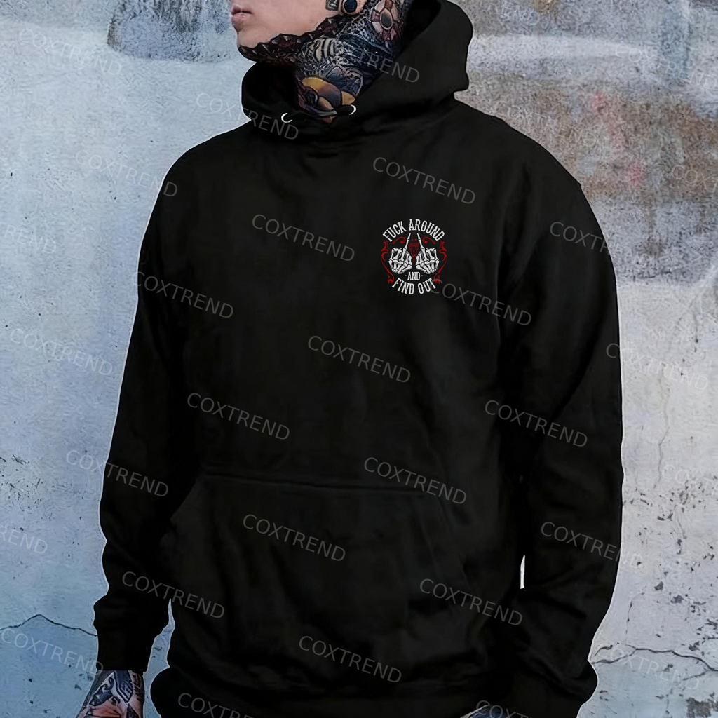 F*ck Around And Find Out Printed Men's Hoodie