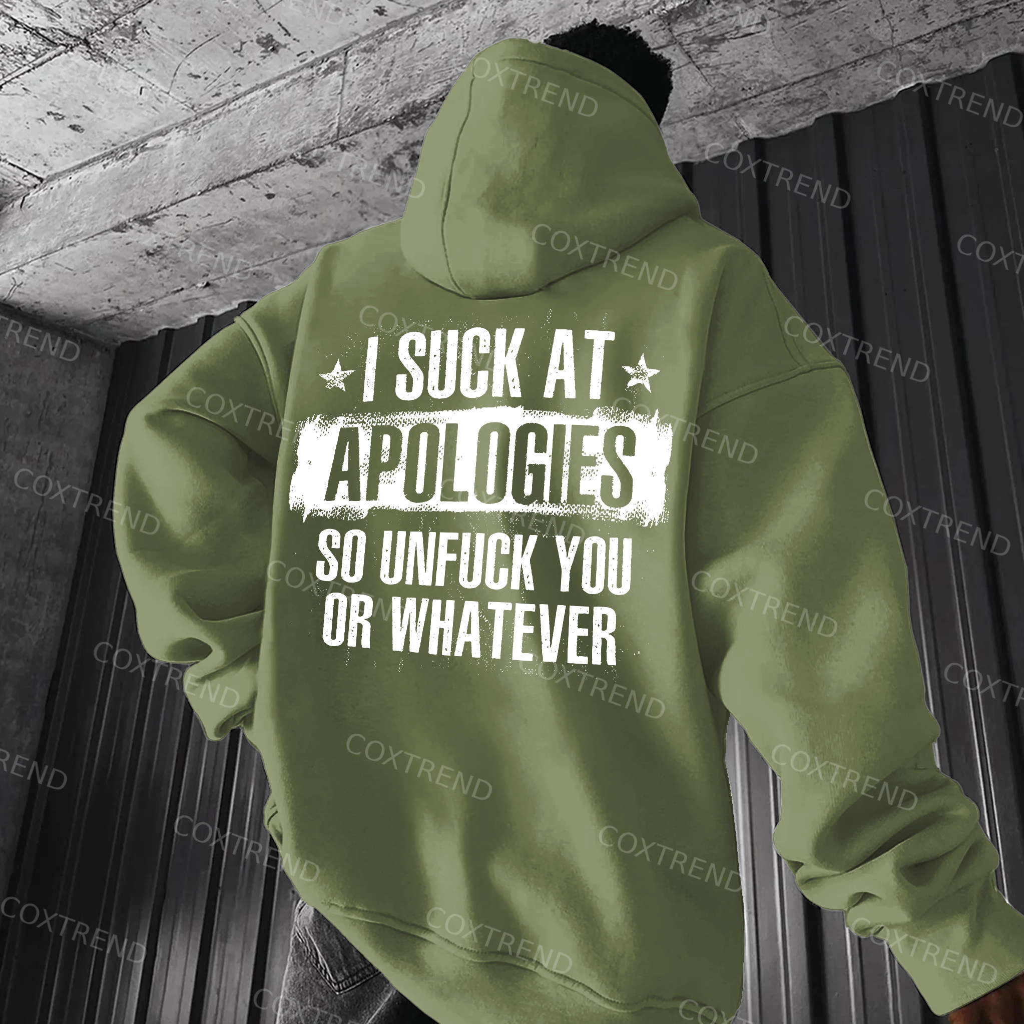I Suck At Apologies So Unfuck You Or Whatever Printed Men's Hoodie