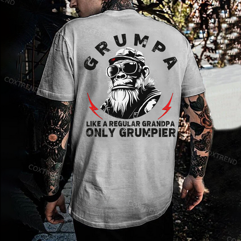 Grumpa Like A Regular Grandpa Only Grumpier Monkey T-shirt